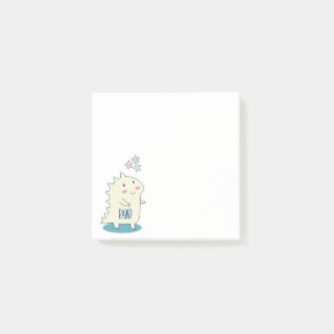 Post-it® Dino Jaune mignon avec des étoiles joyeuses