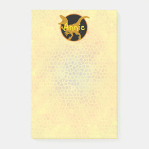 Post-it® Dinosaure en or personnalisé