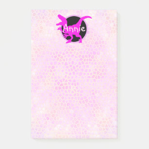 Post-it® Dinosaure rose personnalisé 