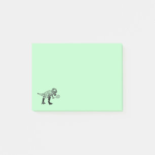 Post-it® Dinosaure T-Rex avec raquette de tennis en vert