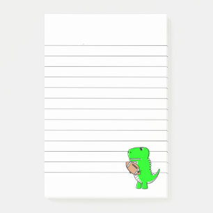 Post-it® Dinosaure Vert Aime Le Football Lié