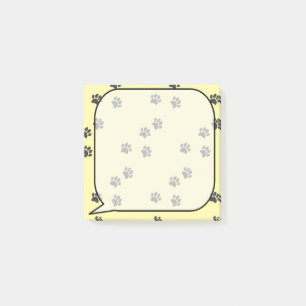 Post-it® Distressed Chien Paw Traces Voix Bubble