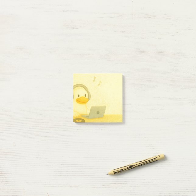 Post-it® DJ heureux  (Sur un bureau)
