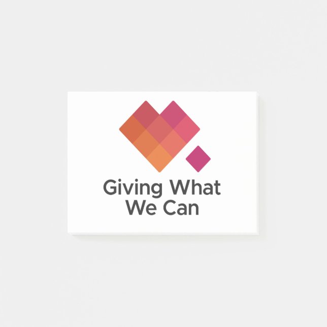 Post-it® Donner Ce Que Nous Pouvons Logo Centré (Devant)
