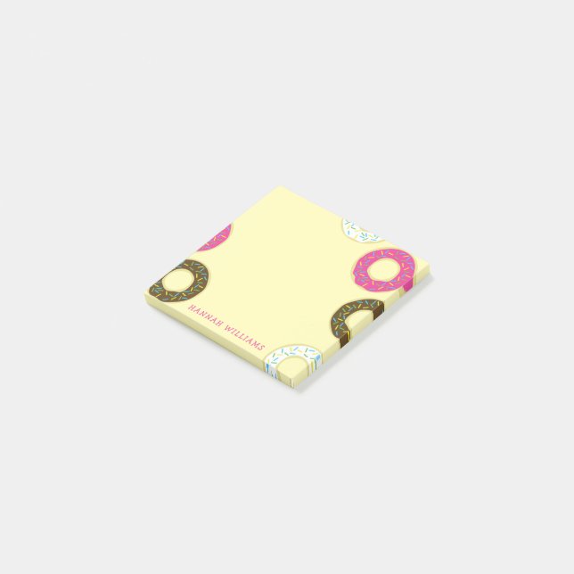 Post-it® Donut Enfant Mignon Carnet de notes adhésives en f (Incliné)