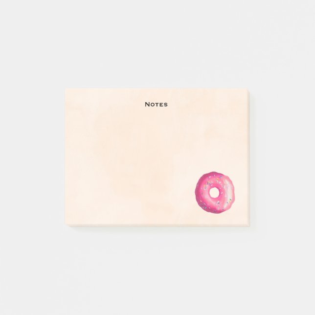 Post-it® Donut With Pink Frosting And Sprinkles (Devant)
