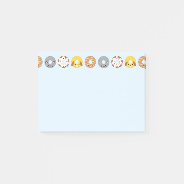 Post-it® Donuts animaux de Kawaii (Devant)