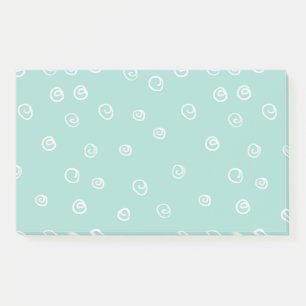 Post-it® doodle moderne blanc tournoie une couronne turquoi