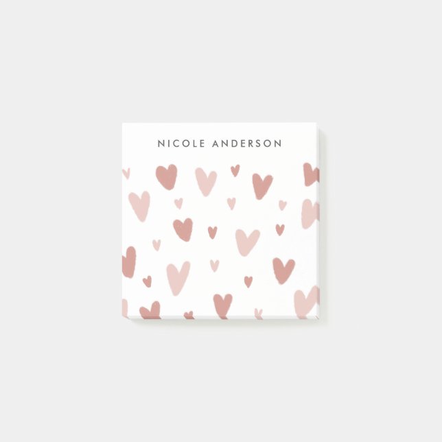 Post-it® Doodle Pink and Red Hearts (Devant)