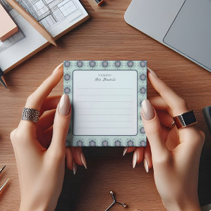 Post-it® Doodles de Mandala turquoise moderne rose