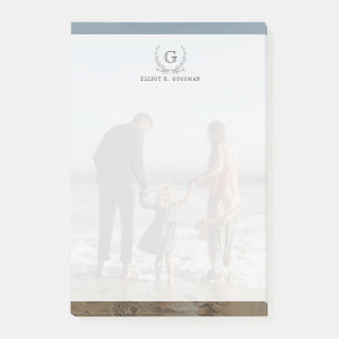 Post-it® Dossier photo de votre famille Monogramme personn