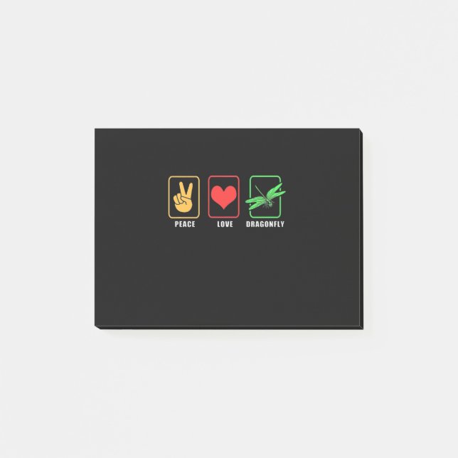 Post-it® Dragonfly Peace Love (Devant)