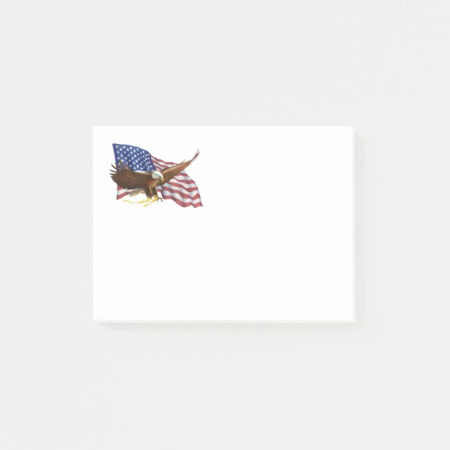 Post-it® Drapeau américain et aigle (Devant)