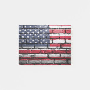 Post-it® Drapeau américain patriotique sur le mur