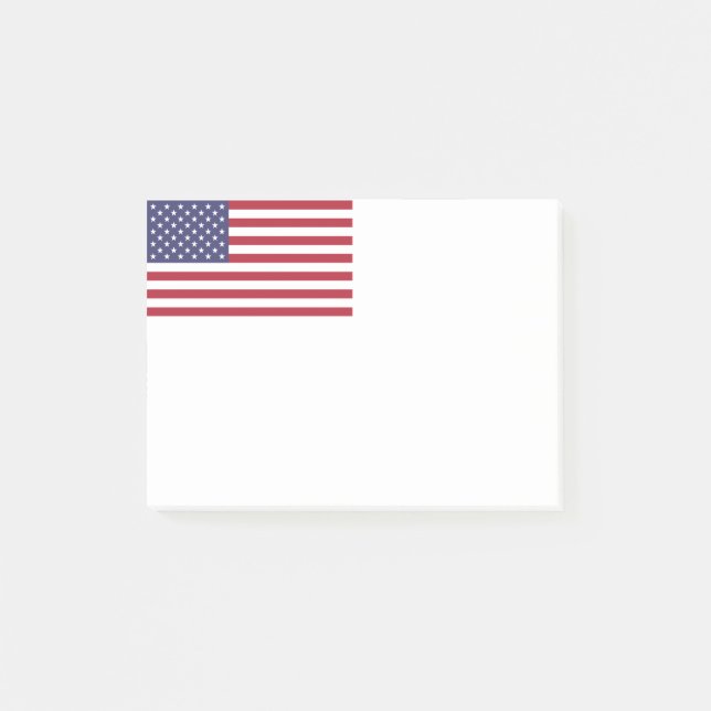 Post-it® Drapeau américain rouge blanc et bleu (Devant)