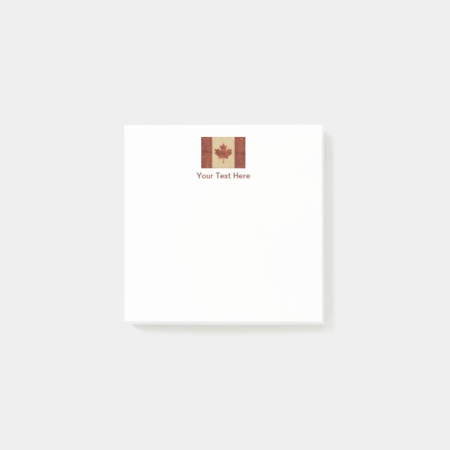 Post-it® Drapeau Canadien Sur L'Écorce De Birch Intérieur (Devant)