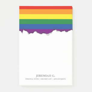 Post-it® Drapeau d'arc-en-ciel de gay pride
