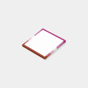 Post-it® Drapeau de fierté lesbienne au rouge à lèvres