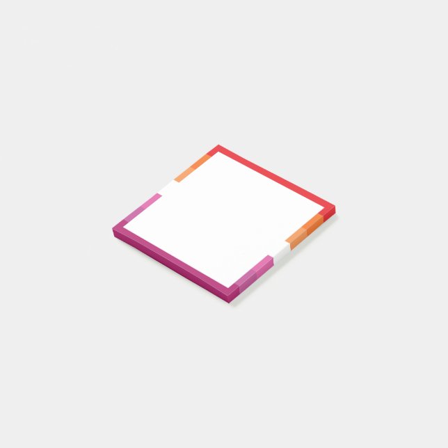 Post-it® Drapeau de fierté lesbienne WLW (Incliné)