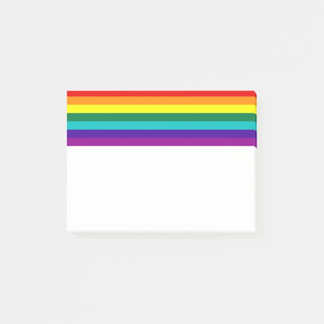 Post-it® Drapeau de la Fierté arc-en-ciel 7 bandes (Devant)