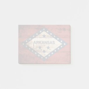 Post-it® Drapeau de l'État de l'Arkansas sur le vieux grain