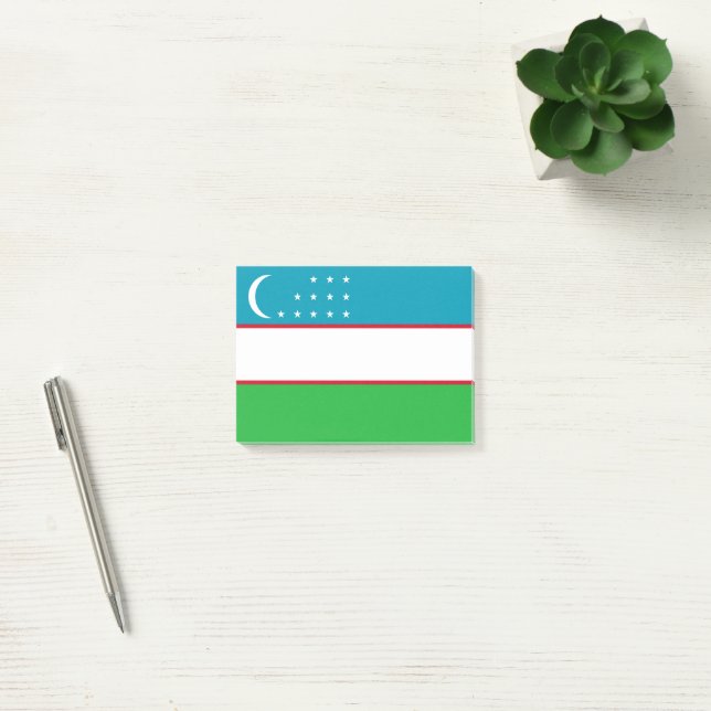 Post-it® Drapeau de l'Ouzbékistan (Bureau)