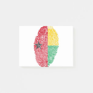 Post-it® Drapeau Guinée Bissau empreintes digitales Country