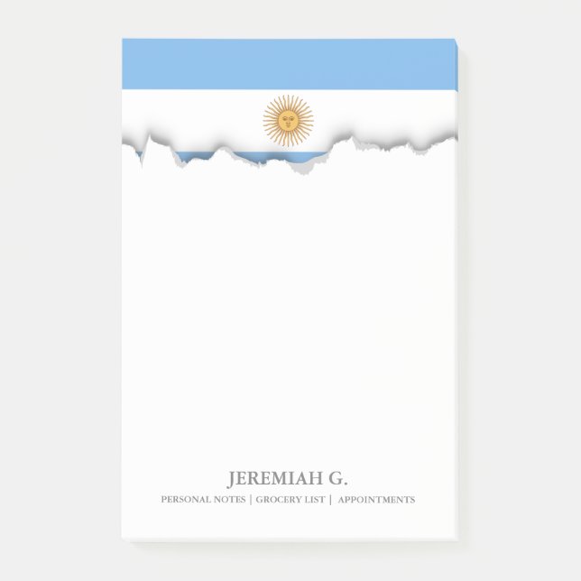 Post-it® Drapeau traditionnel de l'Argentine (Devant)