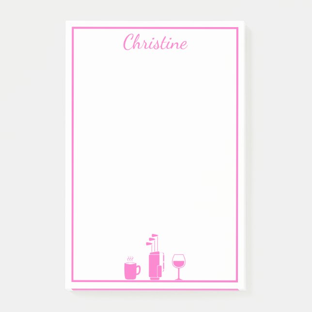 Post-it® Drôle Café Golf Vin Personnalisé (Devant)