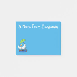 Post-it® Drôle canard avec parapluie dessin animé
