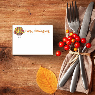 Post-it® Drôle, Caricature colorée Thanksgiving Turquie