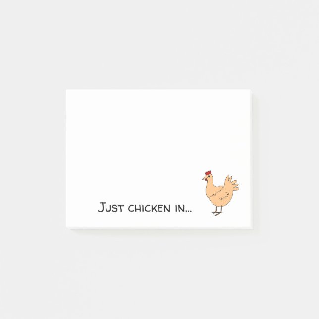 Post-it® Drôle Cartoon Poulet De Poulet De Poulet Amateur D (Devant)
