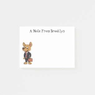 Post-it® Drôle chien en costume d'entreprise dessin animé