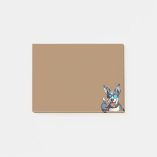 Post-it® Drôle chien lunettes de soleil avec pouces vers le