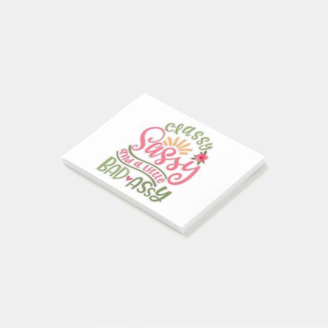 Post-it® Drôle Classy Sassy Et Un Peu Mauvais Assy Sassy Fr (Incliné)