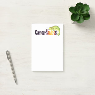Post-it® Drôle de Camou-flawless Pun de Caméléon
