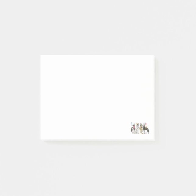 Post-it® Drôle de cheval jour de Pâques animal de ferme lap (Devant)