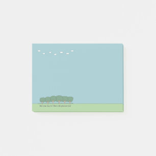 Post-it® Drôle des caricatures et des nuages 4 x 3 Notes po