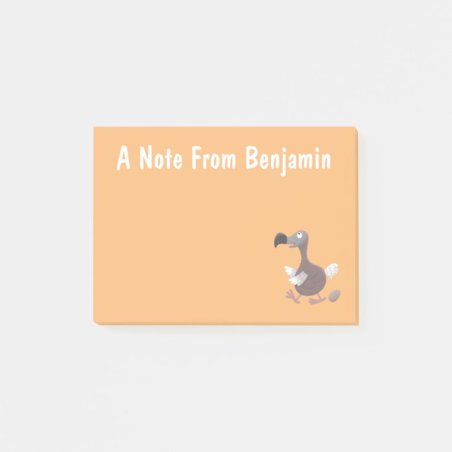 Post-it® Drôle dessin animé d'oiseau de dodo (Devant)