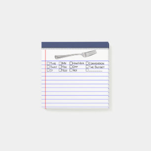 Post-it® Drôle Fourche Il Choix Multiples 3"X3"