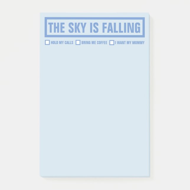 Post-it® Drôle "le ciel est" 4" en baisse x6 " (Devant)