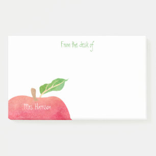 Post-it® Du bureau de l'aquarelle rouge Customized Apple