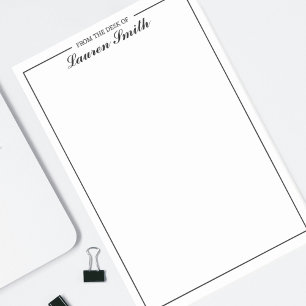 Post-it® Du Bureau De L'Élégant Script Minimaliste Noir