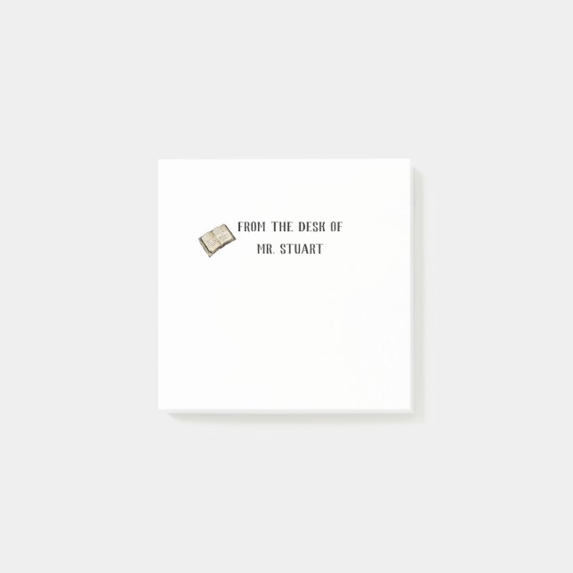 Post-it® du bureau de l'enseignant (Devant)