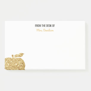 Post-it® Du bureau de l'or personnalisé par professeur