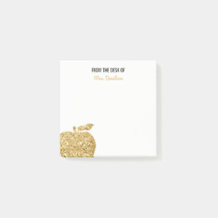 Post-it® Du bureau de l'or personnalisé par professeur