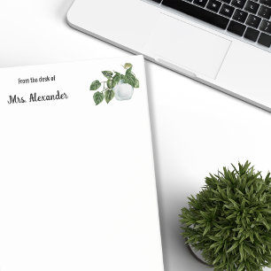 Post-it® Du Bureau De Mignonne Professeur Moderne D'Aquarel