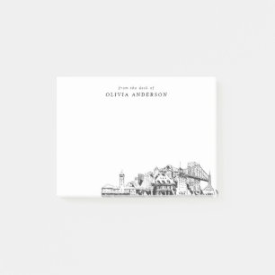 Post-it® Du bureau de Portland Skyline Personnalisé
