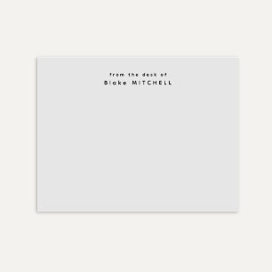 Post-it® Du bureau de Simple Monogram Grey