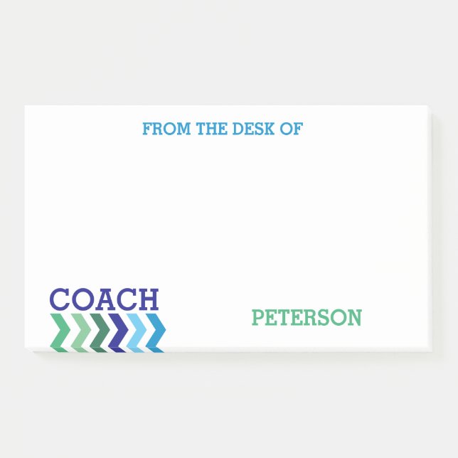 Post-it® Du bureau du car Chevron masculin simple (Devant)